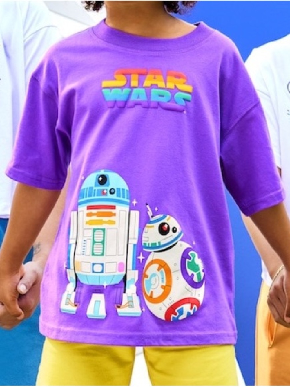 EUC Star Wars Purple R2-D2 & BB-8 Graphic Pride Tee - Picture 10 of 10